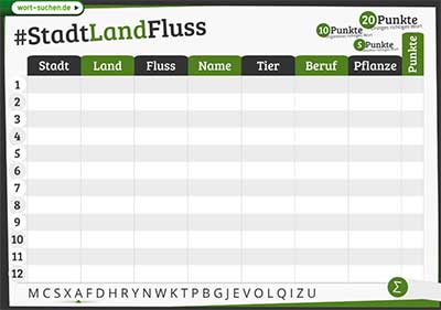 Stadt, Land, Fluss Vorlage Drucken Und Top-Lösungen Finden